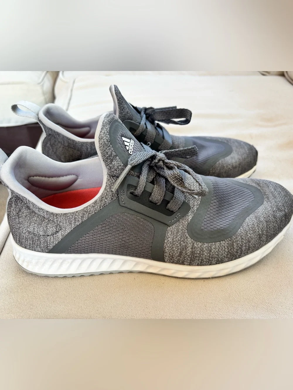 Women’s Adidas Edge Lux Clima Gray Knit Athletic Sneakers